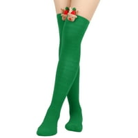 Eyicmarn žene pletene čarape, božićni crtani iz crtanih elk proljeće pad koljena na čarapima žensko