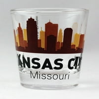 Kansas City Missouri zalazak sunca Skyline Shot Glass