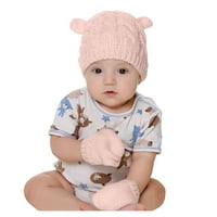 Dadaria Girls rukavice i šešir novorođenčad beanie za dječaka Cap Cap pamučni pleteni zimski topli kape