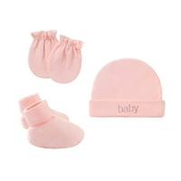 Postavite kapu za bebe solidne boje od pamučne rukavice protiv groznice šešir nogu pokriva trodijelno