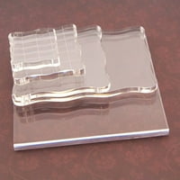 Akrilni blok za žigosanje gumenim alatima za žig za marka Jednostavna kvadratna oblika Čišćenje zabavnih