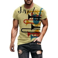 Muške haljine majice muški casual okrugli vrat kratkih rukava 3D print T majica za bluzu majica majica