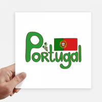 Portugal Nacionalna zastava Zeleni uzorak Naljepnice Oznake zidne slike Laptop naljepnica Samoljepljiva