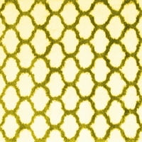 Ahgly Company Zatvoreni pravokutnik Trellis žuta prostirke savremene površine, 3 '5'