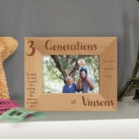 Generacije sinova personalizirani drveni okvir za slike-5 1 2 Brown Horizontal