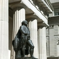 Ispis: George Washington Statue ispred Savezne dvorane na Wall Streetu
