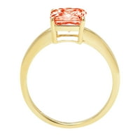 2.5ct Asscher Cred Simulirani dijamant 14k žuti zlatni godišnjički angažman prsten veličine 9.5