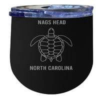 Nags glava Sjeverna Karolina oz Crni laserski iscijeđeni izolirani vinski nehrđajući čelik