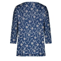 Ljetni vrhovi za žene Trendy rukave Ležerne prilike za ispisane majice Ljetne bluze za žene Modni tunik