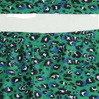 Leopard Print Spaghetti remen Green Plus veličine Bikini setovi