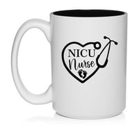 Stehoskop srca NICU NURSE Neonatalna keramička keramička šalica za kafu poklon čaj za nju, sestru, suprugu,