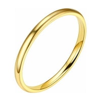 Nehrđajući čelik Glatki prsten titanijum čelični par prsten veličine 5-12,12