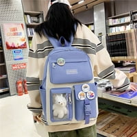Školske torbe postavili su kawaii ruksake za školsku baksak za teen Girls Estetski ruksak s dodacima