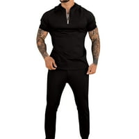 Muške odjeće s kratkim rukavima plus veličina majica Fit Sportske casual pantalone Trackiots Fashion