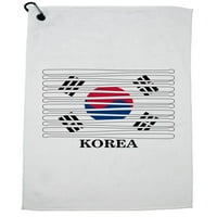 Koreja bejzbol klasika - Svjetski vintage šišmiši zastava za golf ručnik s karabinom kopčom