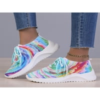 Lacyhop ženske cipele za hodanje čipkasti stanovi klizne na čarapima za čarape jogging kravata na loaferima