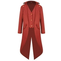 Crveni muški kaput jakna za vrata od gotičkog frocka dvostruko praty odjeća