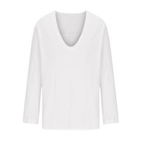 Zunfeo Muške ležerne moderske majice Ljeto opušteno FIT TOP LATE COMFY T-majice s dugim rukavima V izrez