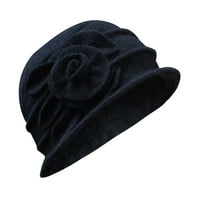 Šeširi za ženskom modnom elegantnom vunu cvjetni šešir zimski vintage Cloche kauč kaubojski šešir