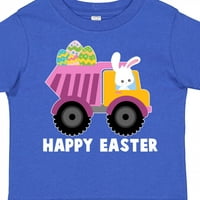 Inktastičan sretan uskršnji zeko isporučujući uskršnja jaja poklon dječaka mališana majica ili majica
