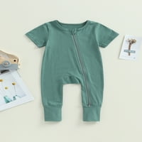Sprifallbaby Newborn bebe Zipper Ramper Pajamas, dugih rukava Crew Crk COLL Color Bezbedikovsko spavanje