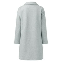 SoighXZC odijelo za žene lagani slojevi otvoreni prednji kardigan u obliku čvrstog u boji Blazer jakna