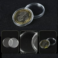 Marbhall Držač kovanice kapsule čistog okrugla plastična kontejnerska futrola za prikupljanje novčića