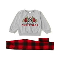 Prednjeg swalk-a Djeca Božićne PJ setovi za spavanje Soft pidžamas stablo za ispis noćne odjeće Porodica