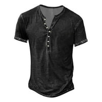 Wozhidase Black T majice za muškarce Ljeto Ležerne prilike Hasten 3D digitalni majica Kratki rukav Top