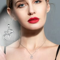 Sawvnm Great Gift Goodluck Slon Ljubav Privjesak ogrlica nakita za žene Porodični pokloni