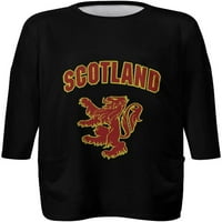 Škotskog rampantnog liona ženske majice dugih rukava CREW CACT labavi majice za bluzu za bluzu sa džepom