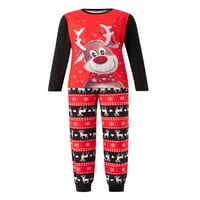 Porodica koja odgovara Božićne pidžame, baby rhoper crtani jelen, tisak dugih rukava + elk snježne pantalone