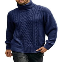 Prednji protok TURTLENECK Pleteći majicu Muškarci Ležerne prilike Duge sa dugim rukavima Džemper sa