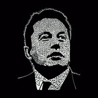 Muška premium Blend Word Art Majica - Elon mošus