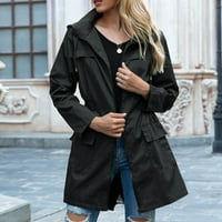 Slatke zimske jakne za žene Žene sa kapuljačnim strukom Jacekt kaput zipper otporan na kiše na otvorenom