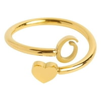 Najbolji poklon nakit modnih prstenova Početni srčani prsten za otvaranje Podesivi dame Prsten poklon