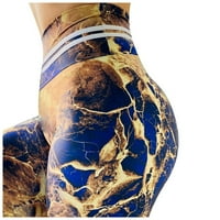 Umitay Black Yoga Hlače Ženski višak struka Print Workout Yoga Shorts Skriveni džepovi Atletska kratke
