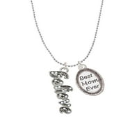 Delight nakit SilverTone Crystal skripta '' vjerujte 'najbolja mama ikad šarm ogrlica