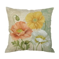 Wofedyo Početna Diclow jastuk Simple i kreativni posteljina jastučnica Američki cvjetni jastuk Green