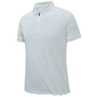 Košulje za muškarce kratki rukav vlagu Wicking golf majice Slim Fit patentni zatvarač Quick suhi atletski