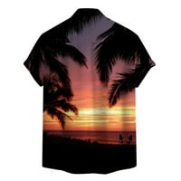 Muška majica Muška ljetna plaža Casual Hawaiian Print Beach Style kratki rukav Polo majica kratkih rukava