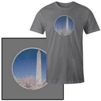 Muški spomenik Washington DC sa majicom Cherry Clossoms