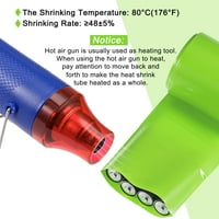 UXCell Stan 20FT svijetlo zelene PVC toplotne skupljanje cijevi zamotavanje baterije za veliki baterijski