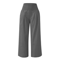 Miluxas ženske hlače sa širokim nogama visokih struka ravno hlače Ležerne prilike hlače Prodaja čišćenja