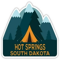 Hot Springs South Dakota Suvenir Vinil naljepnica naljepnica Kamp TENT dizajn