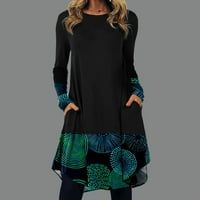 Ženska modna casual tiskani okrugli pulover sa dugim rukavima