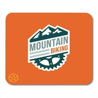 Plavi biciklistički brdski biciklistički znački grafički akcenti Narančasta biciklistička staza zupčanik