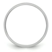 Platinum pola okrugle perja za vjenčanje venčana prstena veličine 7. Klasični modni nakit za žene pokloni