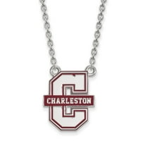 Sterling S. RH-P Logoart College of Charleston LG enl privjesak sa ogrlicama; ; za odrasle i tinejdžere;