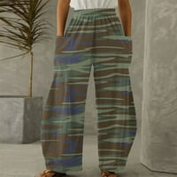 Hanas pantalone ženske ljetne printe casual labave hlače plus veličina labavih hlača na plaži kamuflažu